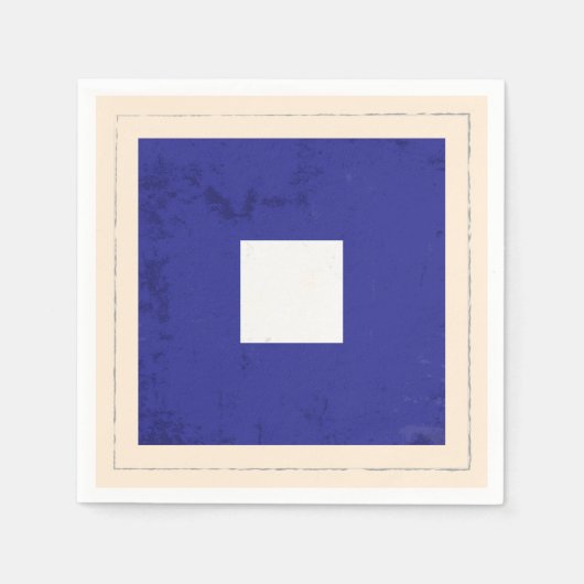 Nautische letter "P" Signaalvlag Servet (Voorkant)