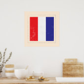 Nautische letter "T" Signaalvlag Poster (Keuken)