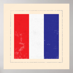 Nautische letter "T" Signaalvlag Poster