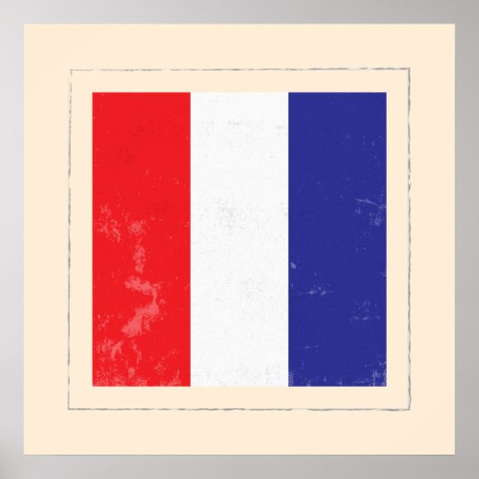 Nautische letter "T" Signaalvlag Poster (Voorkant)