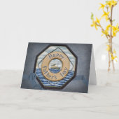 -nautische levensring voor papa kaart (Gele Bloem)