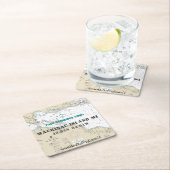 nautische Logo-lengtegraad mackinac-eiland Kartonnen Onderzetters (Insitu)