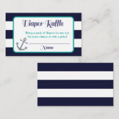 Nautische luier Raffle Inserts | Anchor Informatiekaartje (Voorkant / Achterkant)