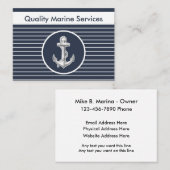 Nautische mariene Visitekaartjes (Voorkant / Achterkant)