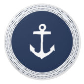 Nautische Marine Anker en Touw Vlecht Keramische Knop (Voorkant)