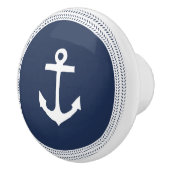 Nautische Marine Anker en Touw Vlecht Keramische Knop (Rechts)