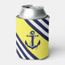 Nautische marine anker / touw, blauwe streep - lt 