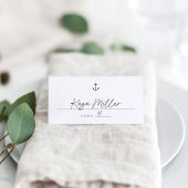 Nautische Marine Anker Wedding Place Cards Plaatskaartje