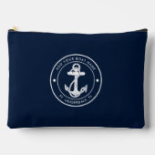 Nautische Marine Blauw Anker Boot Naam Custom Etui (Voorkant)