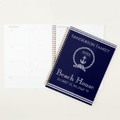 Nautische marine blauw anker strand huis coördinat planner (Display)