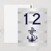 Nautische Marine Blauw Anker Wit BG V Tafelnummer (Voorkant / Achterkant)