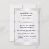 Nautische Marine Blauw Anker Zilver Wit V RSVP Men (Achterkant)