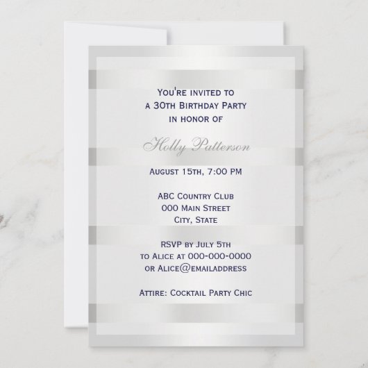 Nautische Marine Blauw Anker Zilver WT BG V Verjaa Kaart (Achterkant)