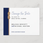 ⚓ nautische marine blauw budget wijzigen van de da aankondigingskaart (Voorkant)