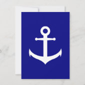 Nautische Marine Blauw en Wit Bewegende Aankondigi Aankondiging (Achterkant)