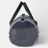 Nautische Marine blauw en wit gestreept met Anker Plunjezak (Rechts)