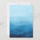 Nautische Marine Blauw Wit Monogram Anker Wedding Kaart (Achterkant)