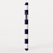 Nautische Marine Blauw-witte strepen met anker Case-Mate iPhone Case (Achterkant/rechts)
