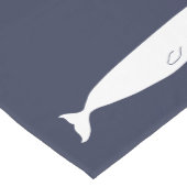 Nautische Marine Blauw & Witte Walvis Medium Tafelloper (Hoek)