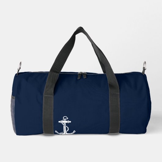 Nautische Marine Blauwe Boot Naam Custom Cruise Plunjezak (Achterkant)