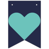 Nautische marine en Blauwgroen bunting Vlaggetjes (Tweede vlag)