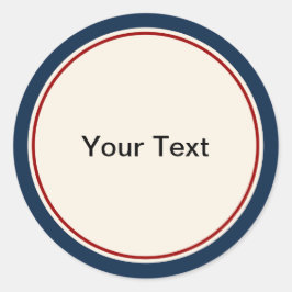 Nautische Marine en Rode Grens Ronde Sticker