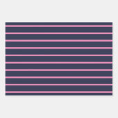 Nautische marine en roze inpakpapier vel (Voorkant 2)