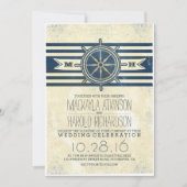  nautische marine huwelijksuitnodiging kaart (Voorkant)