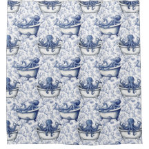 Nautische marine octopus in een bad