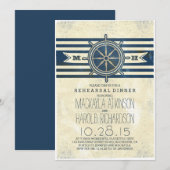  nautische marine repetitie dineruitnodiging kaart (Voorkant / Achterkant)