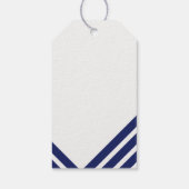 Nautische Marine Seahorse bruiloft welkomsttas Cadeaulabel (Achterkant)