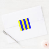 Nautische Marine Signal Flag Letter G (Golf) Vierkante Sticker (Envelop)