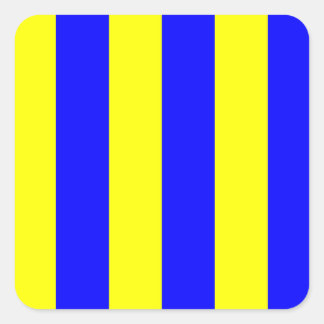 Nautische Marine Signal Flag Letter G (Golf) Vierkante Sticker