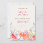 Nautische Marine Strand Zee Leven Waterverf Bruilo Kaart (Voorkant)