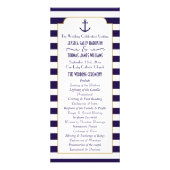 Nautische Marine Stripe Anker Wedding Programma (Voorkant)