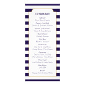 Nautische Marine Stripe Anker Wedding Programma (Achterkant)