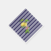 Nautische Marine Stripe Siciliaanse Lemon Papier S Servet (Hoek)