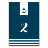 Nautische Marine Trouwtafel Nummer - 3.5" x 5" Kaart (Achterkant)