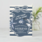 nautische marine vrijgezellenfeest kaart (Staand voorkant)