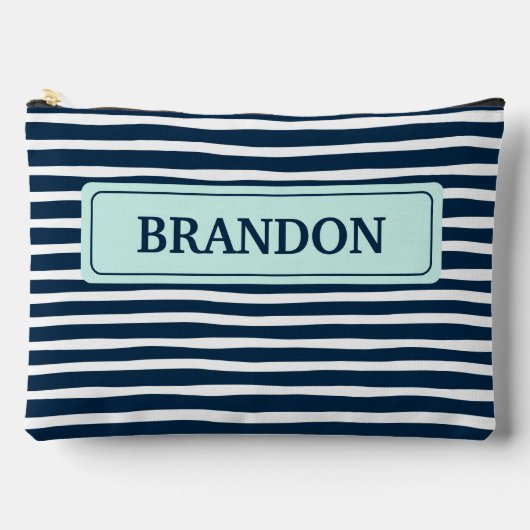 Nautische Marine & White Stripes Bachelor Party Fa Etui (Voorkant)