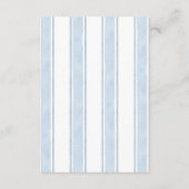 Nautische Marine White Stripes Boat Wedding Informatiekaartje (Achterkant)