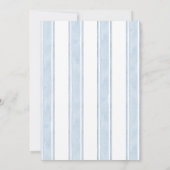 Nautische Marine White Stripes Boat Wedding Kaart (Achterkant)