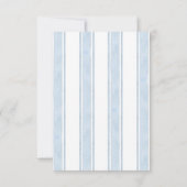 Nautische Marine White Stripes Boat Wedding RSVP Kaartje (Achterkant)