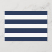 Nautische marine & witte schip bruiloft receptie informatiekaartje (Achterkant)