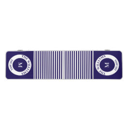 Nautische Marine & Witte Strepen Monogram Naam Jaa Beer Pong Tafel