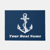 Nautische Marineanker Bootsnaam Deurmat (Voorkant)