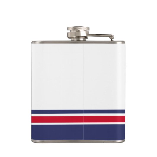 Nautische mariniers en rode stropen heupfles (Achterkant)