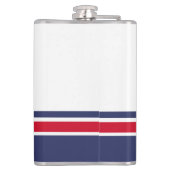 Nautische mariniers en rode stropen heupfles (Achterkant)