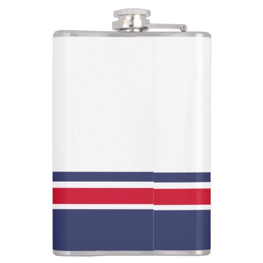 Nautische mariniers en rode stropen heupfles (Achterkant)