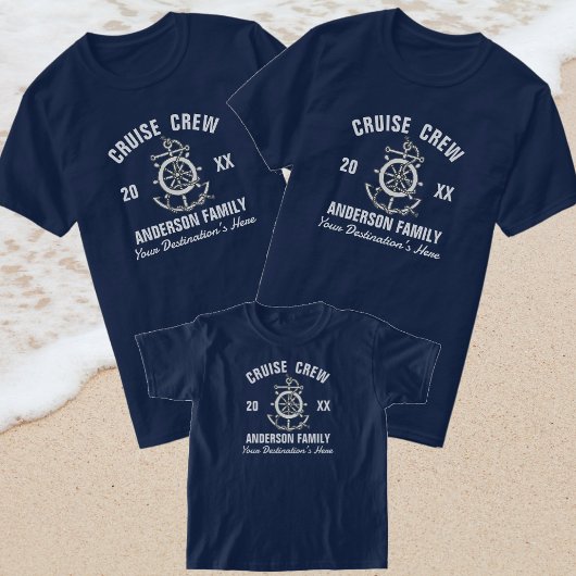 Nautische matchinggroep van het cruisepersoneel va t-shirt